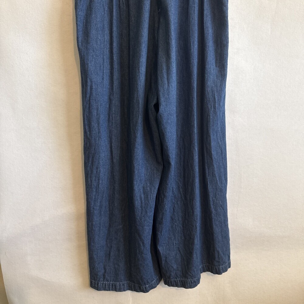 Miss Valley Women’s Size 10 Denim Jumpsuit “Cape-style overlay top” Wide Leg - Picture 9 of 14